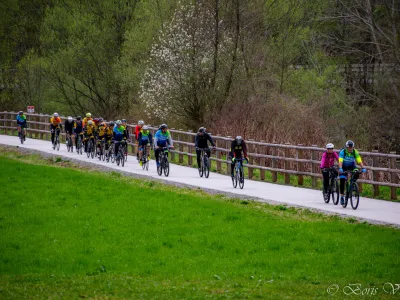 FOTO: Kolesarji iz občine Celje in Laškega so se v velikem številu udeležili drugega pomladnega kolesarjenja z vstopnima točkama v Laškem in Celju. Foto Boris Vrabec