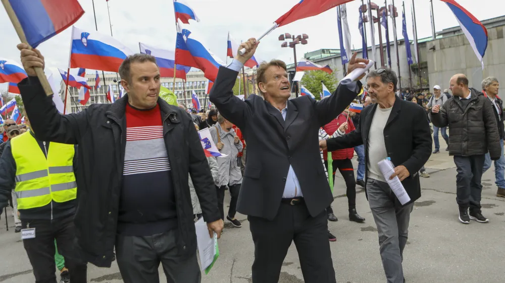 Pavle Rupar03.05.2023 - shod upokojencev, ki ga pripravljata ljudska iniciativa Glas upokojencev Slovenije in Inštitut 1. oktober; Trg republikeFOTO: Luka Cjuha