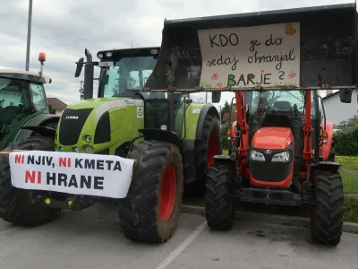 Ig, Ljubljansko barje, kmetje, protest. Foto: Tatjana Pihlar 