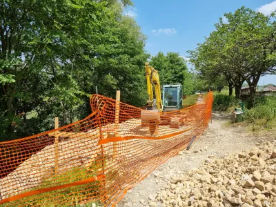 Na celjskem delu kolesarske povezave do Žalca, na Špici, je vse pripravljeno za pilotiranje na levem in desnem bregu Savinje.