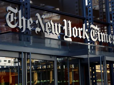 FILE PHOTO: The New York Times building is seen in Manhattan, New York, U.S., August 3, 2020. REUTERS/Shannon Stapleton/File Photo