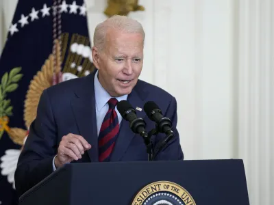 President Joe Biden speaks about lowering health care costs, Friday, July 7, 2023, in the East Room of the White House in Washington. (AP Photo/Patrick Semansky)