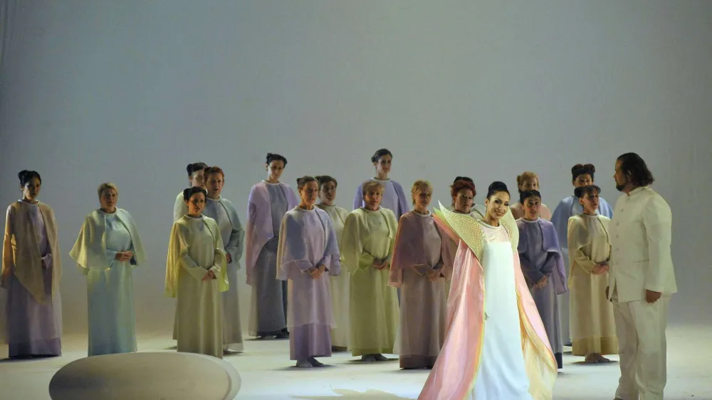 Opero Madama Butterfly Giacoma Puccinija bo na 71. Ljubljana Festivalu v četrtek in petek v Gallusovi dvorani Cankarjevega doma izvedla italijanska operna hiša Teatro La Fenice.