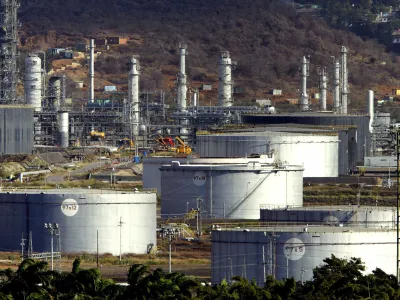 Oil refinery of Jose is seen in Venezuela in this undated file photo. Venezuela said on April 3, 2006, it assumed control of two oil fields operated by Total of France and Italy's Eni and vowed to win any international legal claims triggered by the takeovers. The move came after the two companies failed to reach an agreement with the government to transfer their operating contracts to new joint ventures or "mixed companies" giving state oil firm PDVSA a majority stake. REUTERS/Jorge Silva/File