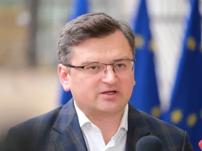 Belgija, Bruselj.<br>Srecanje Sveta EU za zunanje zadeve.<br>Ukrajinski minister za zunanje zadeve Dmitro Kuleba.