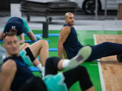 -Jordan Morgan- 01.08.2023. Odprti trening slovenske moške košarkarske reprezentance pred prijateljsko tekmo, pred Svetovnim prvenstvom, z Grčijo.//FOTO: Bojan Velikonja