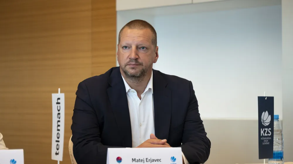 Matej Erjavec- 12.06.2023 – Novinarska konferenca ženske reprezentance Slovenije pred bližnjim evropskim prvenstvom v Ljubljani. //FOTO: Nik Erik Neubauer