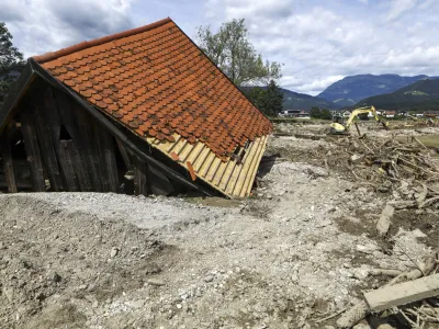 Radmirje- 08.08.2023 – najhujša naravna ujma v zgodovini Slovenije - prizadeti dve tretjini države - ujma - poplave – zemeljski plazovi – //FOTO: Luka Cjuha