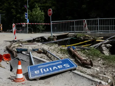 - Zadružni dom Solčava.Solčava - Savinjska dolina- Logarska dolina - odpravljanje posledic poplav – sanacija škode -  - 08.08.2023 – najhujša naravna ujma v zgodovini Slovenije - prizadeti dve tretjini države - ujma - poplave – zemeljski plazovi – //FOTO: Bojan Velikonja