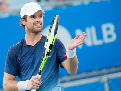 ﻿Blaz Kavcic (SLO) play against Evgeny Karlovskiy (RUS) at ATP Challenger Zavarovalnica Sava Slovenia Open 2017, on August 8, 2017 in Sports centre, Portoroz/Portorose, Slovenia. Photo by Urban Urbanc / Sportida