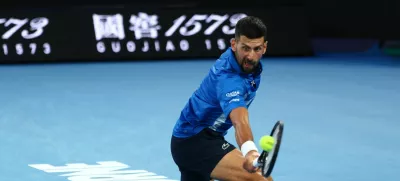 Tennis - Australian Open - Melbourne Park, Melbourne, Australia - January 17, 2025 Serbia's Novak Djokovic in action during his third round match against Czech Republic's Tomas Machac REUTERS/Edgar Su