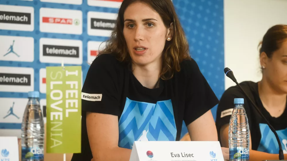 Eva Lisec- 12.06.2023 – Novinarska konferenca ženske reprezentance Slovenije pred bližnjim evropskim prvenstvom v Ljubljani. //FOTO: Nik Erik Neubauer