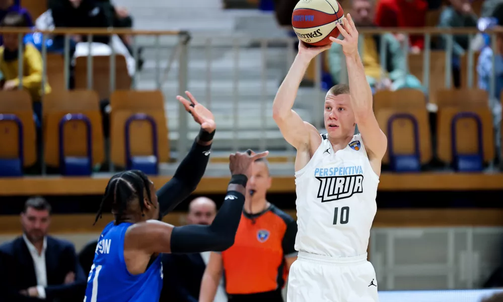 Ognjen Jaramaz in action during ABA League 2025/2026 basketball match between Perspektiva Ilirija (SLO) and Spartak Subotica (SRB) in Hala Tivoli, Ljubljana, Slovenia on November 10, 2025. Photo: Filip Barbalic