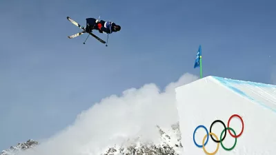 Milano Cortina 2026 Olympics - Freestyle Skiing - Freeski Slopestyle Training - Livigno Snow Park, Livigno, Italy - February 5, 2026. An athlete during training REUTERS/Dylan Martinez / Foto: Dylan Martinez