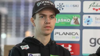 - Rok Masle.- 25.03.2025. - Novinarska konferenca mo&scaron;ke reprezentance Slovenije pred finalom svetovnega pokala v Planici.//FOTO: Bojan Velikonja