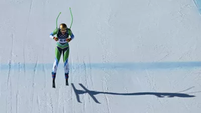 Milano Cortina 2026 Olympics - Alpine Skiing - Women's Downhill - Tofane Alpine Skiing Centre, Belluno, Italy - February 08, 2026. Ilka Stuhec of Slovenia in action during the women's downhill REUTERS/Annegret Hilse