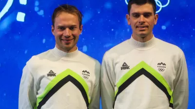  - Reprezentanca Nordijska kombinacija,- Vid Vrhovnik,- Ga&scaron;per Brecl,- 27.01.2026. - Novinarska konferenca Olimpijskega komiteja Slovenije z uradno predstavitvijo reprezentance za nastop na olimpijskih igrah 2026 v Italiji.//FOTO: Bojan Velikonja