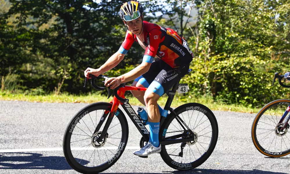 Vuelta Espana 2023 - 78th Edition - 14th stage Sauveterre-de-B?arn - Larra-Belagua 156,2km - 09/09/2023 - Matevz Govekar (SLO - Bahrain - Victorious) - photo Luis Angel Gomez/SprintCyclingAgency?2023 