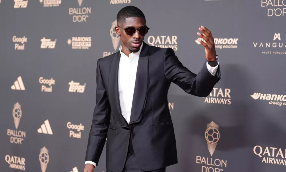 22 September 2025, France, Paris: French footballer Ousmane Dembele arrives at the Ballon d'Or awards ceremony 2025, at the Theatre du Chatelet in Paris. Photo: Adam Davy/PA Wire/dpa