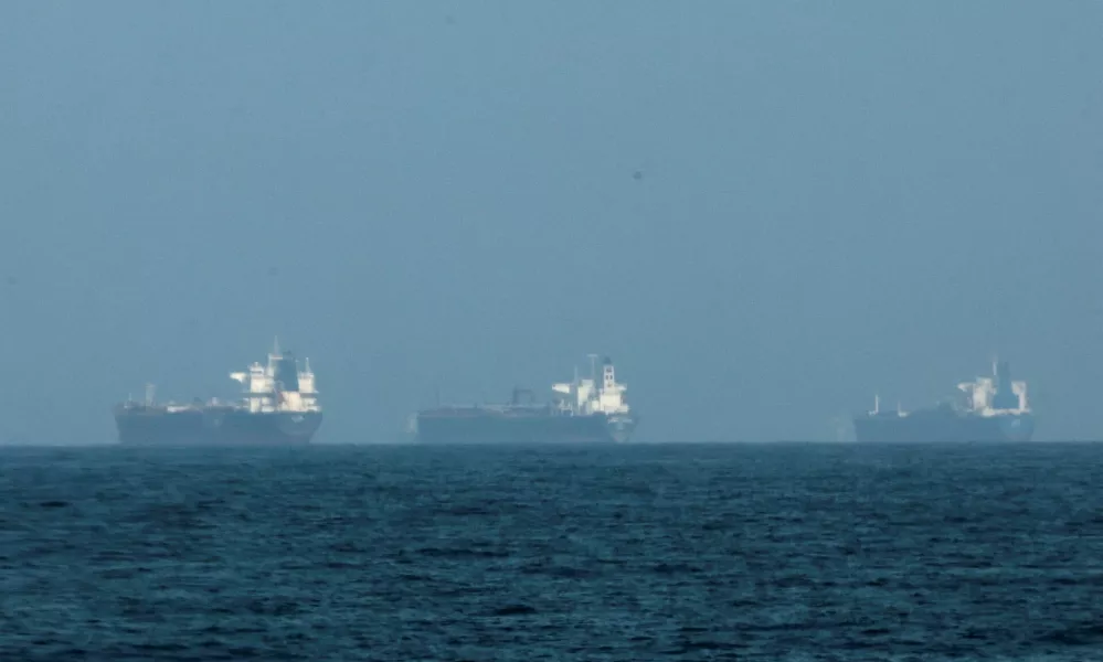 FILE PHOTO: Tankers are seen off the coast of the Fujairah, as Iran vows to close the Strait of Hormuz, amid the U.S.-Israel conflict with Iran, in Fujairah, United Arab Emirates, March 3, 2026. REUTERS/Amr Alfiky/File Photo