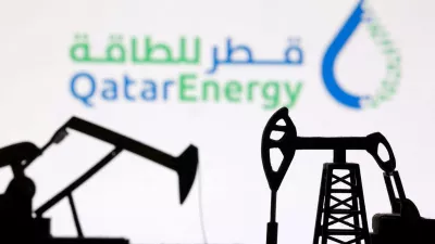 FILE PHOTO: 3D-printed oil pump jacks and the QatarEnergy logo appear in this illustration taken March 2, 2026. REUTERS/Dado Ruvic/Illustration/File Photo