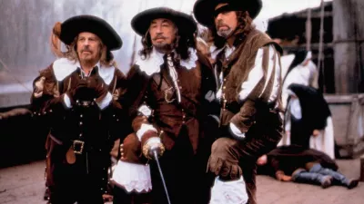 D'Artagnanova hči, fra. filmREVENGE OF THE MUSKETEERS, (aka LA FILLE D'ARTAGNAN), from left: Raoul Billerey, Philippe Noiret, Jean-Luc Bideau, 1994, &copy; BAC Films
