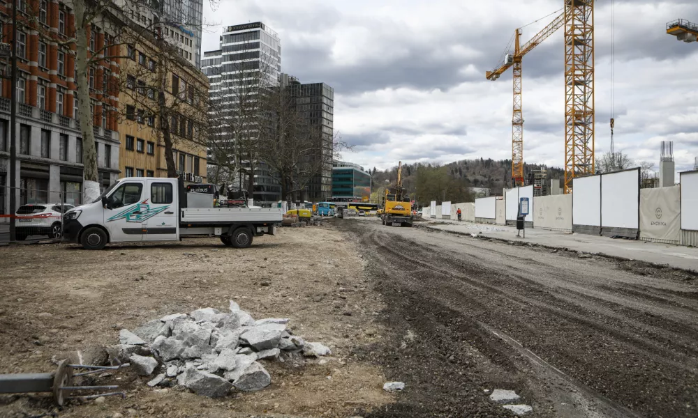 31.3.2026 - Masarykova cesta prenova - gradbi&scaron;če - potni&scaron;ki center EmonikaFoto: Luka Cjuha
