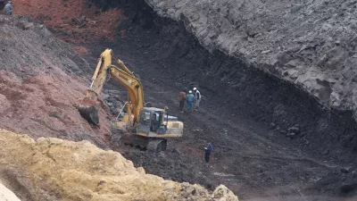 TUZLA, BOSNIA AND HERZEGOVINA - FEBRUARY 22: Bosnian rescuers search for miners at a coal mine following a landslide in the village of Dubrave, near Tuzla on February 22, 2015. Miners collecting coal were buried under a landslide after a minor earthquake shook Tuzla canton in northeastern Bosnia caused a landslide at 10 p.m. Saturday night, leading to the deaths of Arif Alibasic, Edin Heric, Alem Dedic and Adel Sehic. Mersiha Besic / Anadolu Agency,Image: 219643182, License: Rights-managed, Restrictions:, Model Release: no