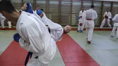 - 13.09.2016 - Tacen - skupni trening Slovenske in Hrva&scaron;ke karate reprezentance v sklopu priprav na bližajoče se Svetovno prvenstvo v Linzu, borilne ve&scaron;čine//FOTO: Jaka Gasar