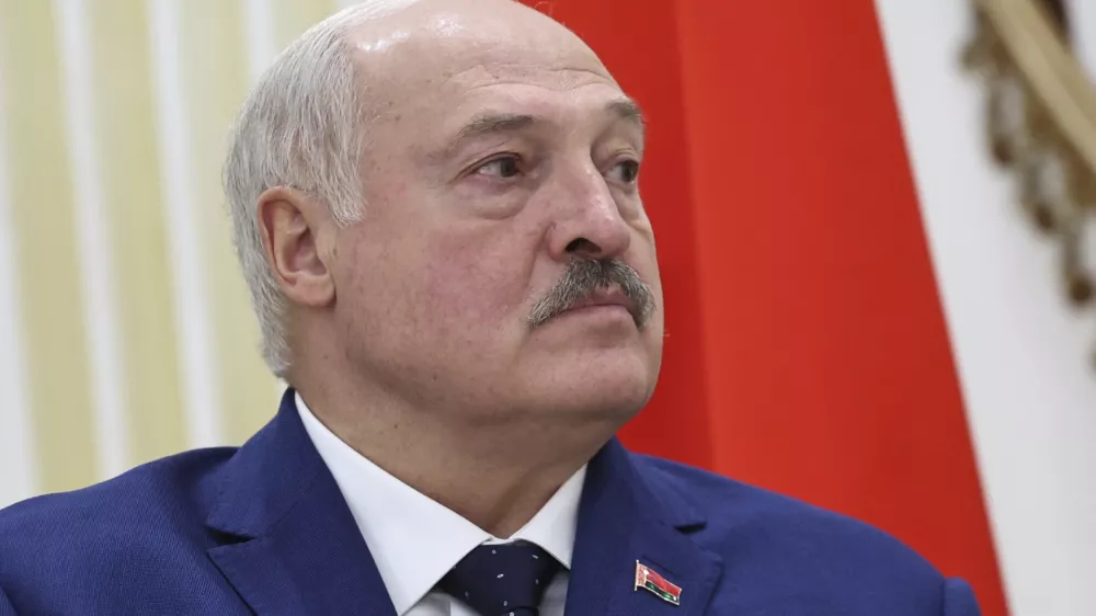 FILE - Belarusian President Alexander Lukashenko attends a meeting with Russian President Vladimir Putin in the southern Russian city of Volgograd, Russia, April 29, 2025. (Alexander Kazakov, Sputnik, Kremlin Pool Photo via AP, File)