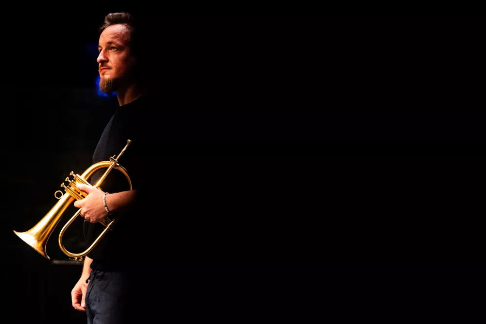 Trobentač Tomaž Gaj&scaron;t. Foto: Marko Alpner