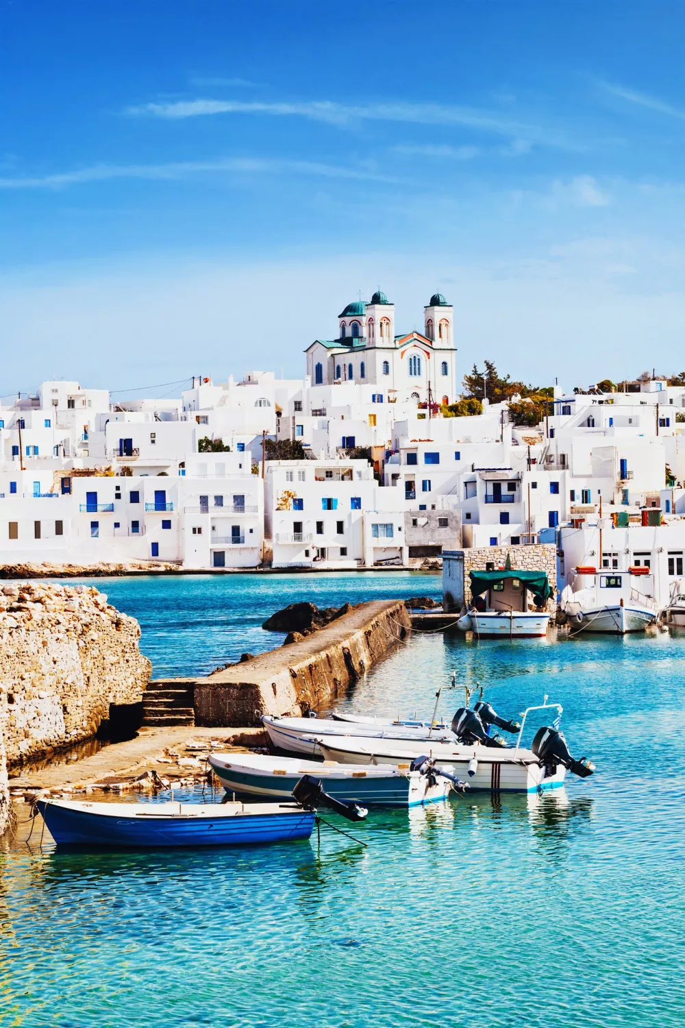 Picturesque Naousa village, Paros island, Greece