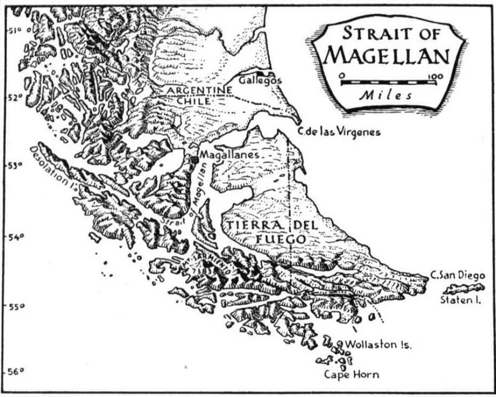 Starodavni zemljevid juga Latinske Amerike. / Foto: Wikipedia
