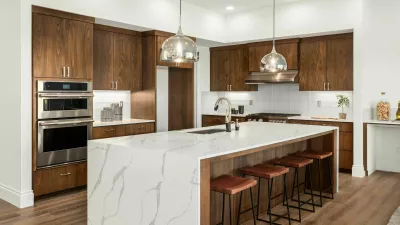 kitchen in newly constructed luxury home