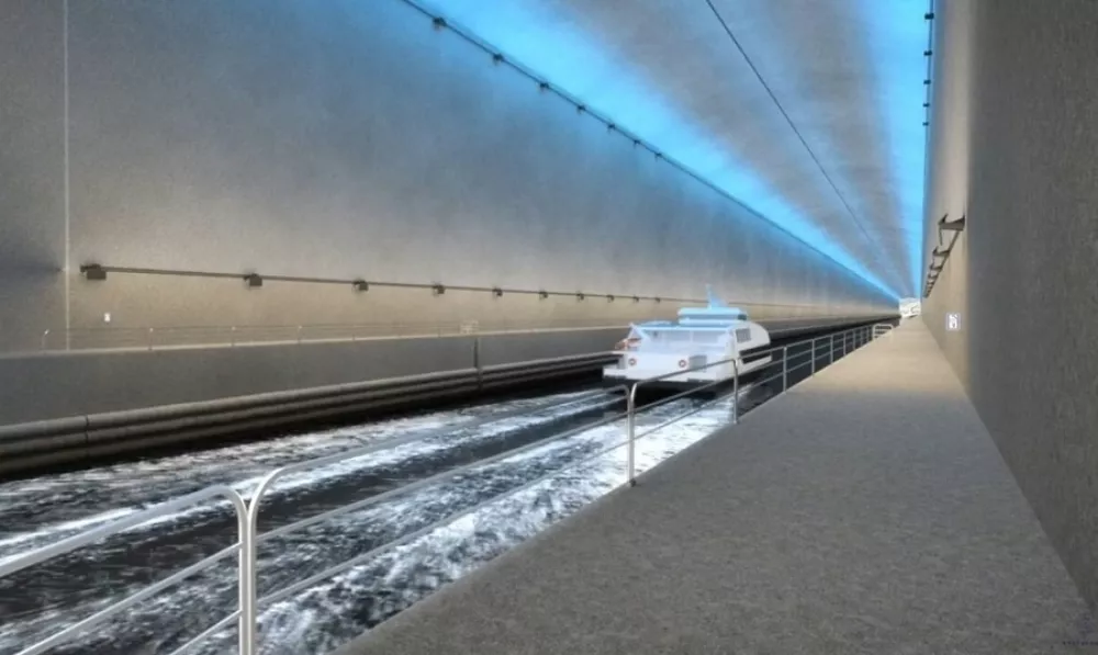 Notranjost tunela Stad skipstunnel.