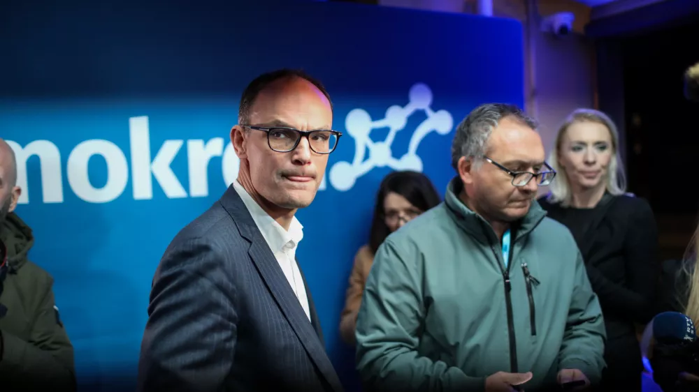 - Anže Logar, predsednik stranke,- 22.03.2026. Volitve v Državni zbor 2026. Volilni &scaron;tab stranke Demokrati Anžeta Logarja.//FOTO: Bojan Velikonja