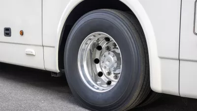 large bus tyre.