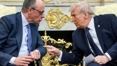 FILE PHOTO: U.S. President Donald Trump and German Chancellor Friedrich Merz meet in the Oval Office at the White House in Washington, D.C., U.S., March 3, 2026. REUTERS/Jonathan Ernst/File Photo