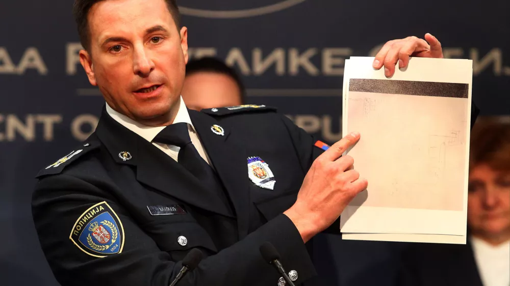 03, May, 2023, Belgrade - An extraordinary press conference on the occasion of the tragedy that happened at the "Vladislav Ribnikar" Elementary School in Belgrade was held at the Government of Serbia. Veselin Milic. 03, maj, 2023, Beograd - Vanredna konferencija za novinare, povodom tragedije koja se desila u Osnovnoj skoli "Vladislav Ribnikar" u Beogradu, odrzana je u Vladi Srbije. Photo: A.K./ATAImages/PIXSELL