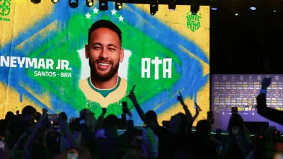 Soccer Football - FIFA World Cup 2026 - Brazil coach Carlo Ancelotti speaks to media ahead of the World Cup - Museu do Amanha, Rio de Janeiro, Brazil - May 18, 2026 Brazil coach Carlo Ancelotti names Santos' Neymar in his squad during the press conference REUTERS/Ricardo Moraes