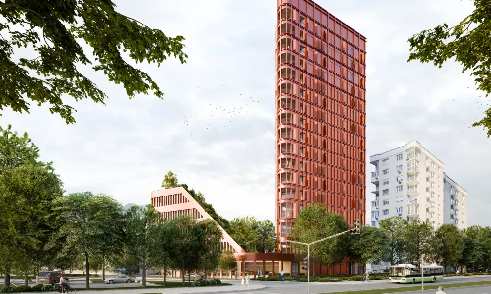 Stolpnica v &Scaron;i&scaron;ki C - Tower, arhitekturnega biroja Arhitektura MJ
