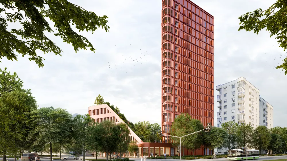 Stolpnica v &Scaron;i&scaron;ki C - Tower, arhitekturnega biroja Arhitektura MJ