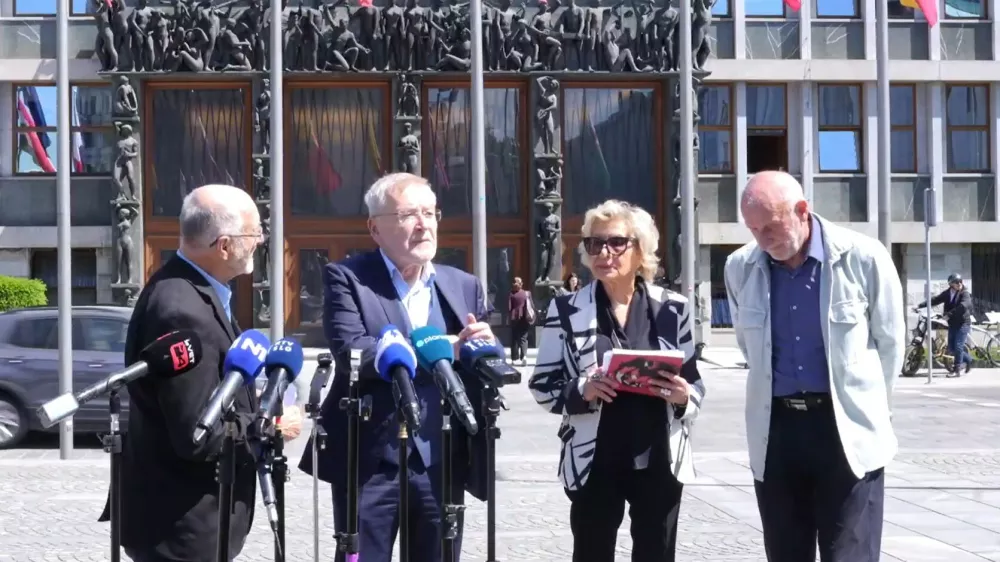 Rudi Rizman, Du&scaron;an Keber, Tamara Fras in Du&scaron;an Plut