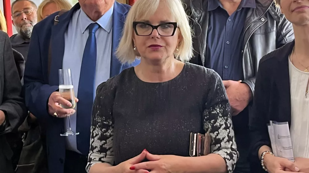 Hrvaska, Zagreb.Odprtje prostorov Zveze slovenskih drustev na Hrvaskem.Predsednica Zveze slovenskih drustev na Hrvaskem Barbara Antolic Vupora.