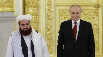 FILE PHOTO: Ambassador of the Islamic Emirate of Afghanistan to Russia Gul Hassan Hassan attends a ceremony to present his letter of credence to Russia's President Vladimir Putin at the Grand Kremlin Palace in Moscow, Russia, January 15, 2026. REUTERS/Ramil Sitdikov/Pool/File Photo