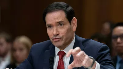 Secretary of State Marco Rubio testifies before the Senate Foreign Relations Committee hearing to Review the FY27 State Department Budget Request on Capitol Hill, Tuesday, June 2, 2026, in Washington. (AP Photo/Jose Luis Magana)