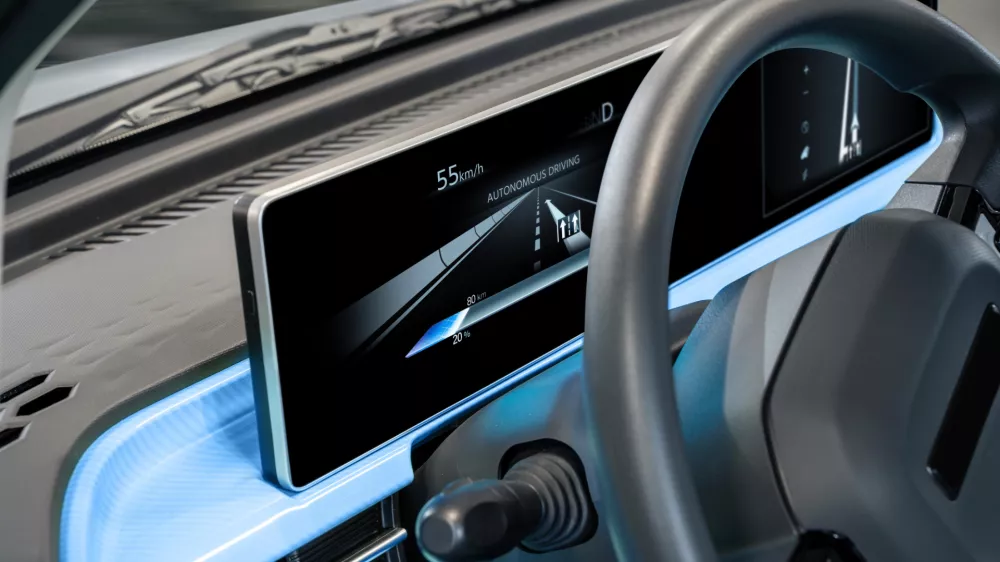 Interior of modern electric car