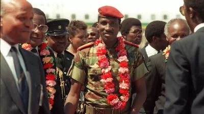 Thomas Sankara leta1986, ko se je v Harareju udeležil srečanja neuvr&scaron;čenih. / Foto: Profimedia
