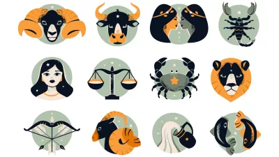 Zodiac signs constellations. Modern astrological horoscope icon set. Vector signs isolated on white background / Foto: Viktoriya Fessenko Getty Images