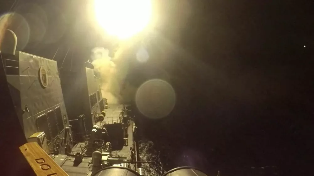 USS Michael Murphy (DDG 112) launches Tomahawk cruise missiles from an unknown location, as the United States launched new strikes against multiple targets overnight in Iran, the U.S. military said on Wednesday, in this still image obtained from a handout video released on June 10, 2026. U.S. Central Command/Handout via REUTERS  THIS IMAGE HAS BEEN SUPPLIED BY A THIRD PARTY. MANDATORY CREDIT. VERIFICATION: Location and date not verified. No older versions of the footage were found posted before June 10.   TPX IMAGES OF THE DAY